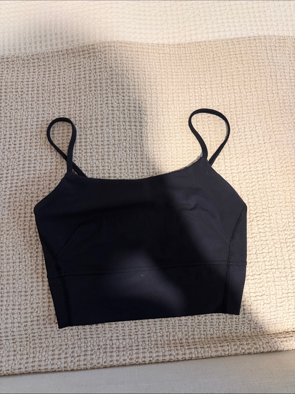 lululemon athletica Black Cropped Support Bralette